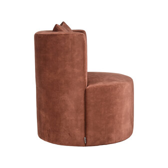 LABEL51 Fauteuil Evy - Rust - Velours - 65 cm