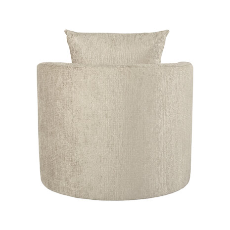 LABEL51 Fauteuil Evy - Beige - Fluweel - 90 cm