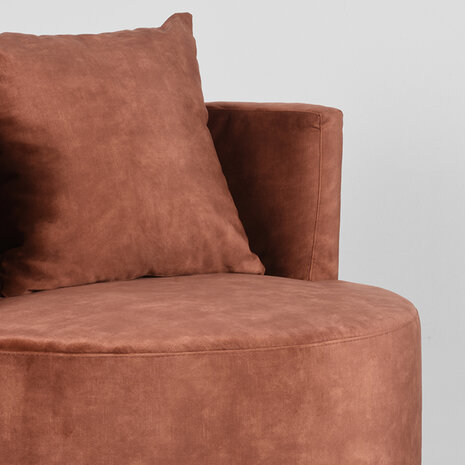 LABEL51 Fauteuil Evy - Rust - Velours - 90 cm