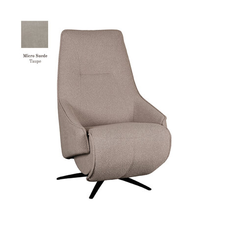 LABEL51 Fauteuil Odense - Taupe - Micro Suede