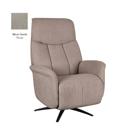 LABEL51 Fauteuil Oslo - Taupe - Micro Suede